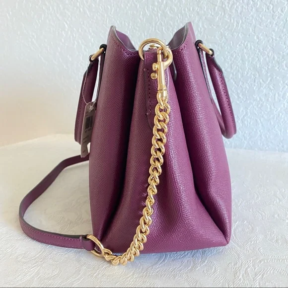 Coach burgundy Leather Sage Carryall Bag - Picture 7 of 8